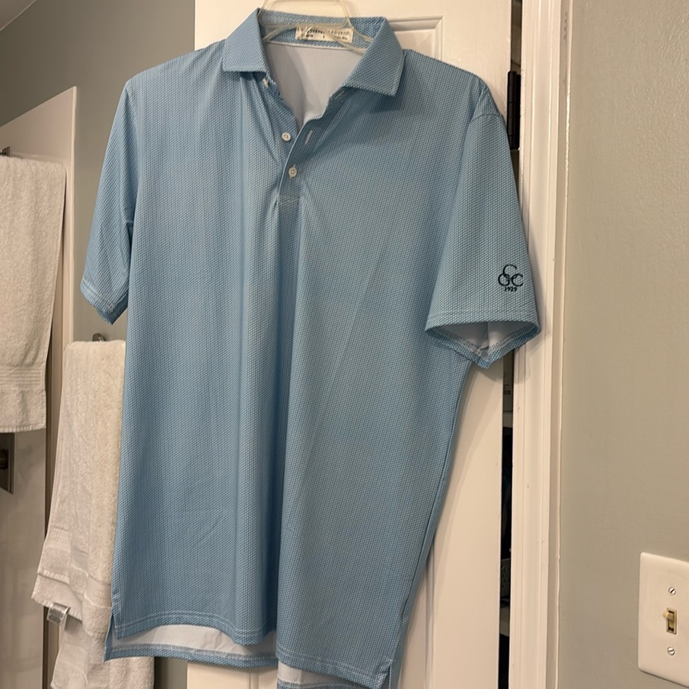 Blue Holderness and Bourne Golf Shirt L